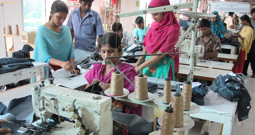 Women in a garment factory in Bangladesh