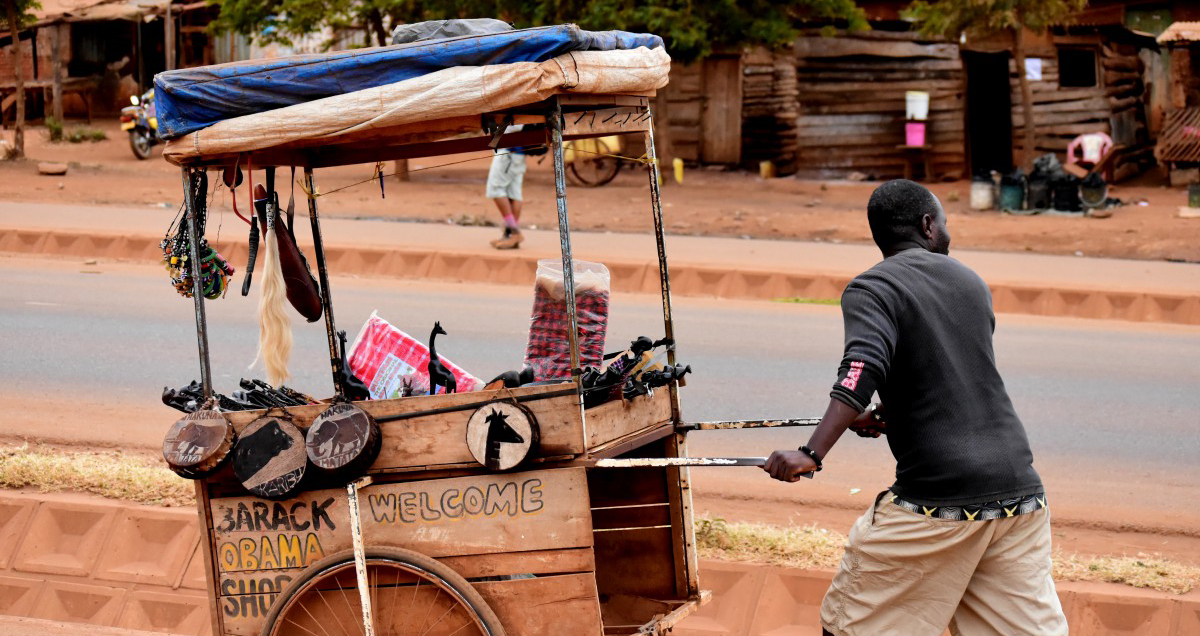 Street vendor in Arusha, Tanzania.